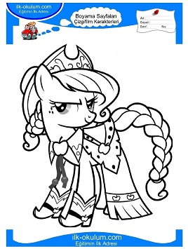 Çocuklar İçin My Little Poni Boyama Sayfaları 